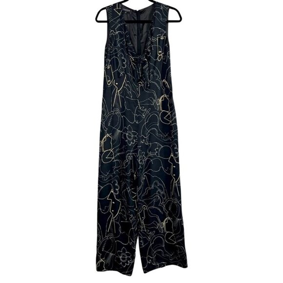 Lafayette 148 Adelphi Wide Leg Jumpsuit Womens XS Sleeveless Art To Wear - Picture 2 of 15